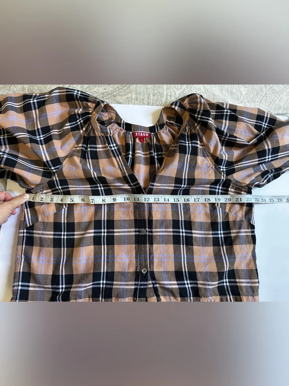 STAUD lightweight plaid